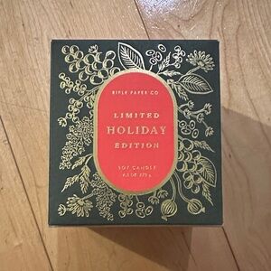Rifle Paper Co. Holiday Candle - Green and Gold